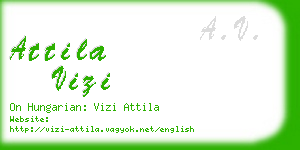 attila vizi business card